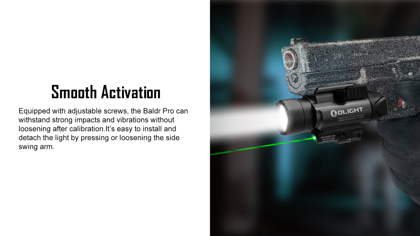 OLight - Baldr Pro Tactical Light & Green Laser