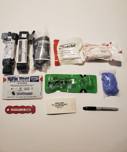 Centa1 Med Kits Blue Force Gear - Micro Trauma Kit NOW! Pouch with Our 9-Piece TFAK Supplies, The BFG Hammock, Commercial Grade Tourniquet Holder and Two Maxpedition 3 inch TACTIES