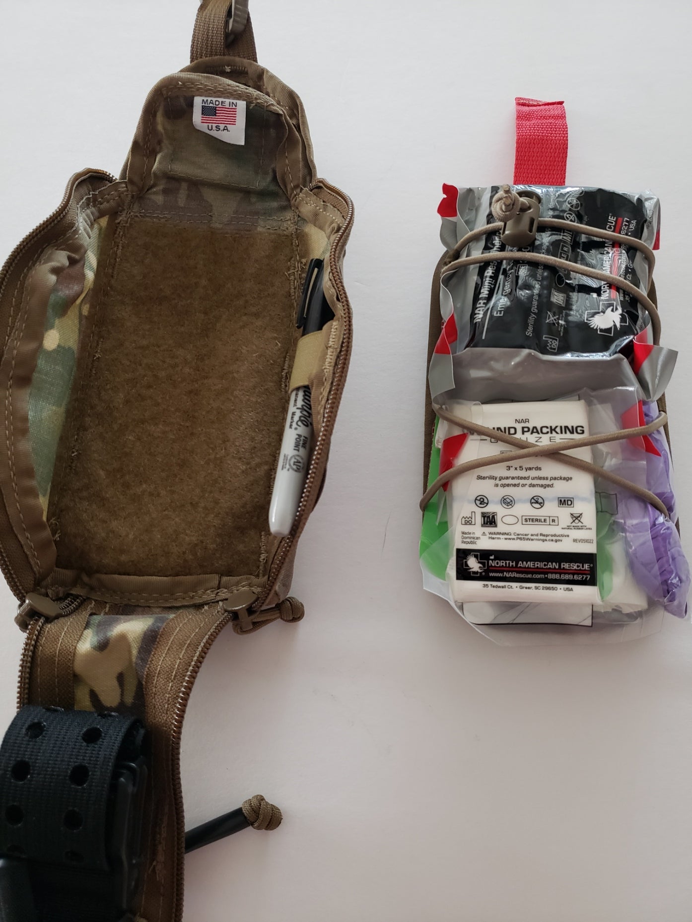 Centa1 Med Kits/North American Rescue - RIG Series Eagle IFAK Med Pouch  with Our 10-Piece *TFAK Supplies - Multicam