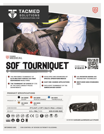 The New GEN-5 SOF® Tourniquet - Black by Tac-Med Solutions