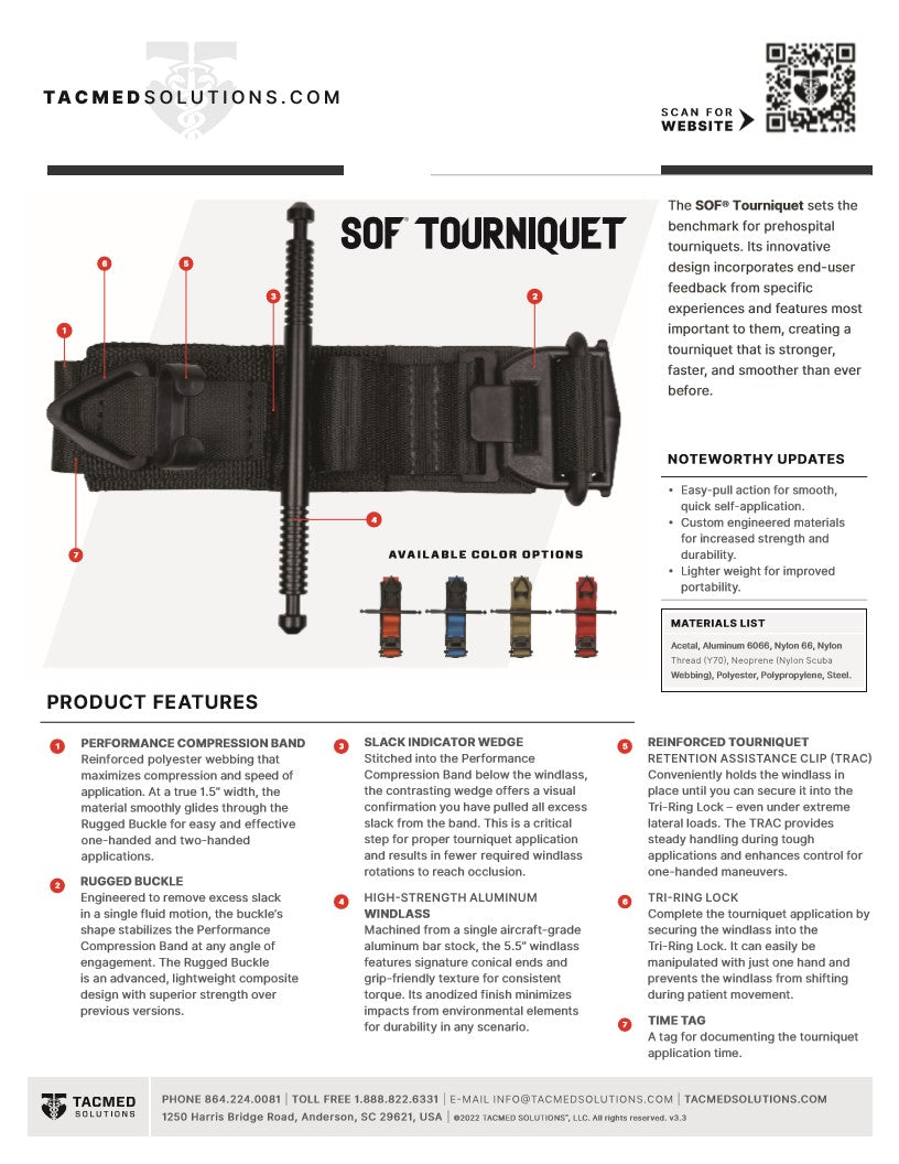 The New GEN-5 SOF® Tourniquet - Black by Tac-Med Solutions